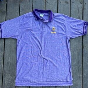 Vintage Knit Vikings Polo Shirt